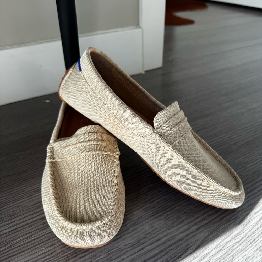Rothy's Cream Canvas Penny Loafers